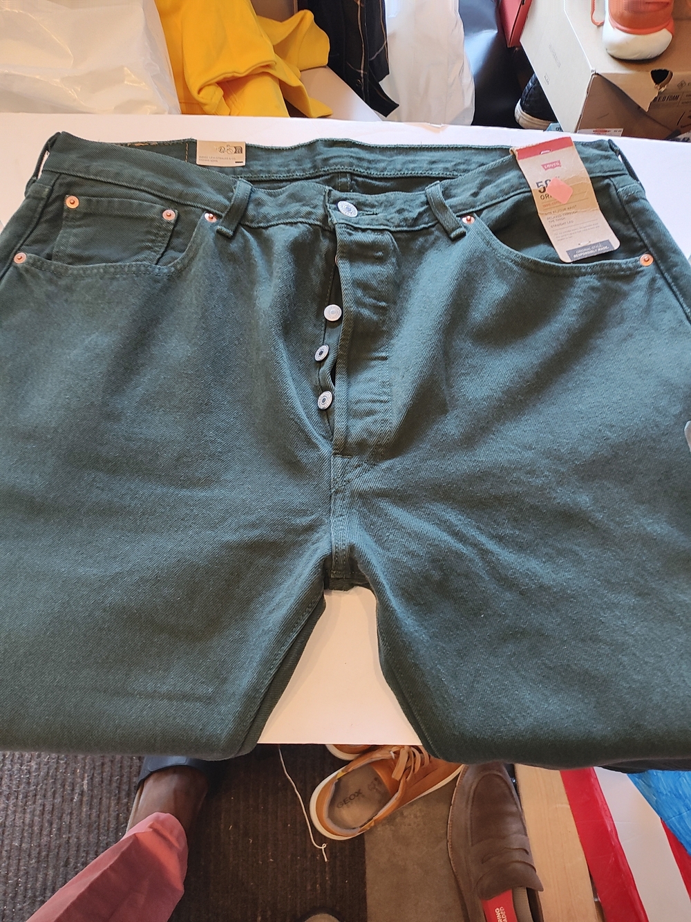 Levi's Men's Straight Jeans in Forest Green 38x30